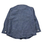Manuel Ritz Camicia Manica Lunga tinta unita Collo Coreano Blu per Neonato MR2493 BLU MANUEL RITZ 