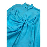 Msgm Abito Tinta Unita con Bottoni per Bambina S5MSJGDR147 AZZURRO MSGM 