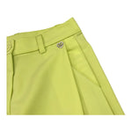 Please Pantalone Tinta Unita Modello A Palazzo per Bambina PHV4132G73 VERDE ACIDO PLEASE 