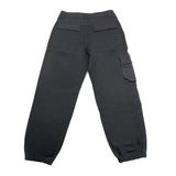 Moschino Einfarbige Cargohose mit amerikanischen Taschen Schwarz für Jungen