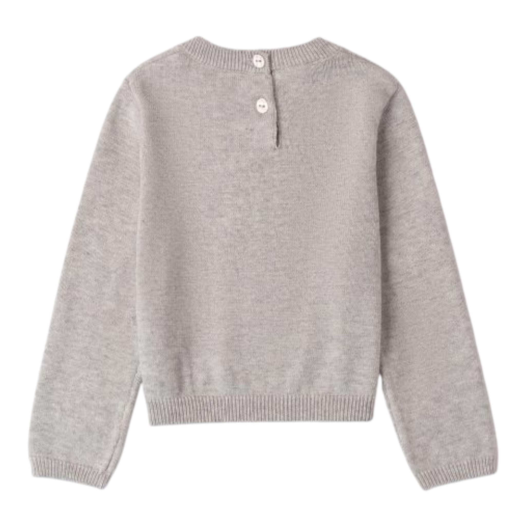 I DO maglia girocollo tinta unita cn ricamo orso Grigio per Neonata 4A554 GRIGIO I DO 