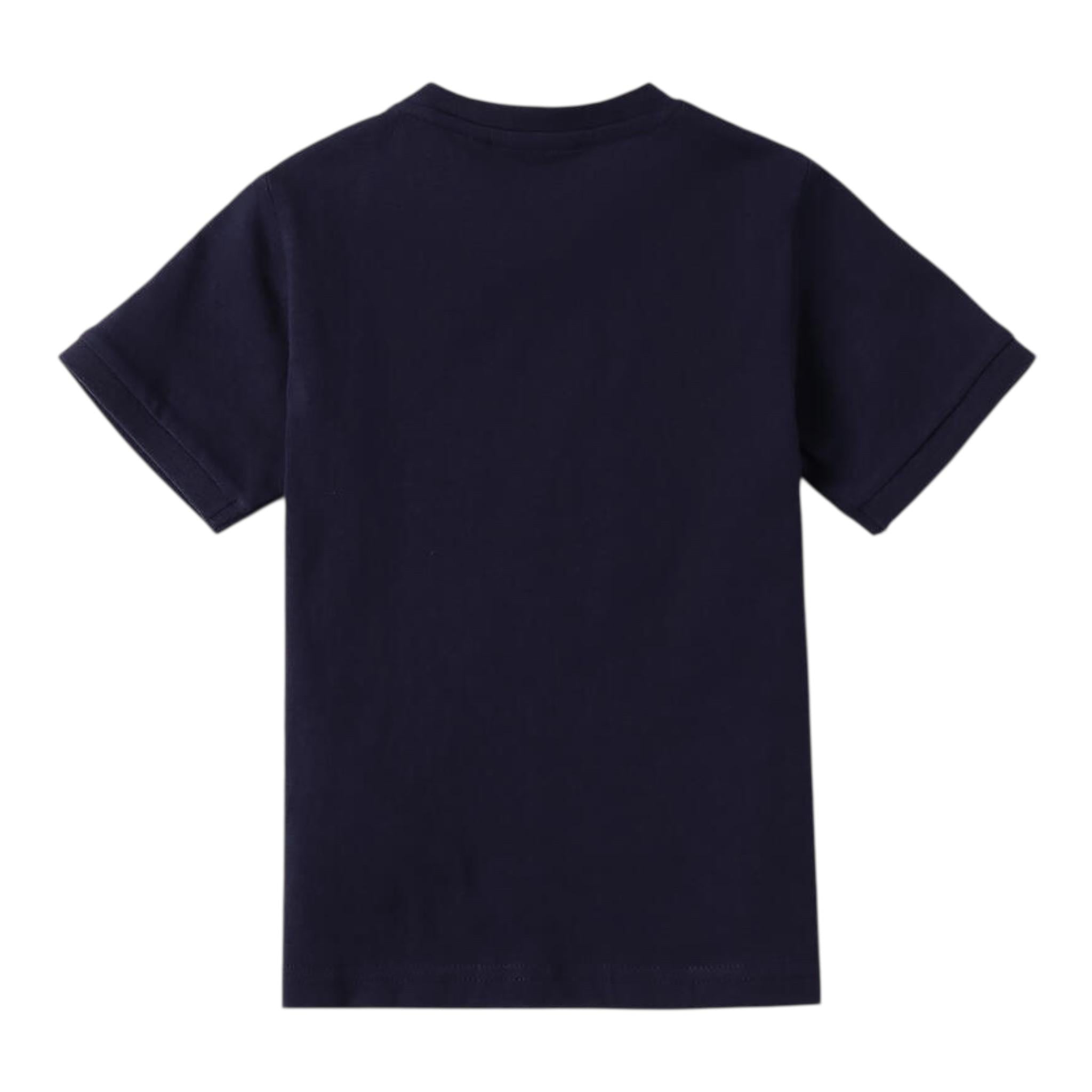 Sarabanda T-Shirt Tinta Unita con Stampa per Neonato 0B138 BLU SARABANDA 