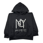 NEVER TOO felpa chiusa con cappuccio tinta unita con stampa in contrasto Nero per Bambino NT2108R NERO NEVER TOO 