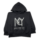 NEVER TOO felpa chiusa con cappuccio tinta unita con stampa in contrasto Nero per Bambino NT2108R NERO NEVER TOO 