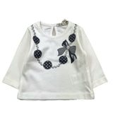 EMC shirt gircollo tinta unita con stampa Bianco per Neonata BX2284 BIANCO EMC 