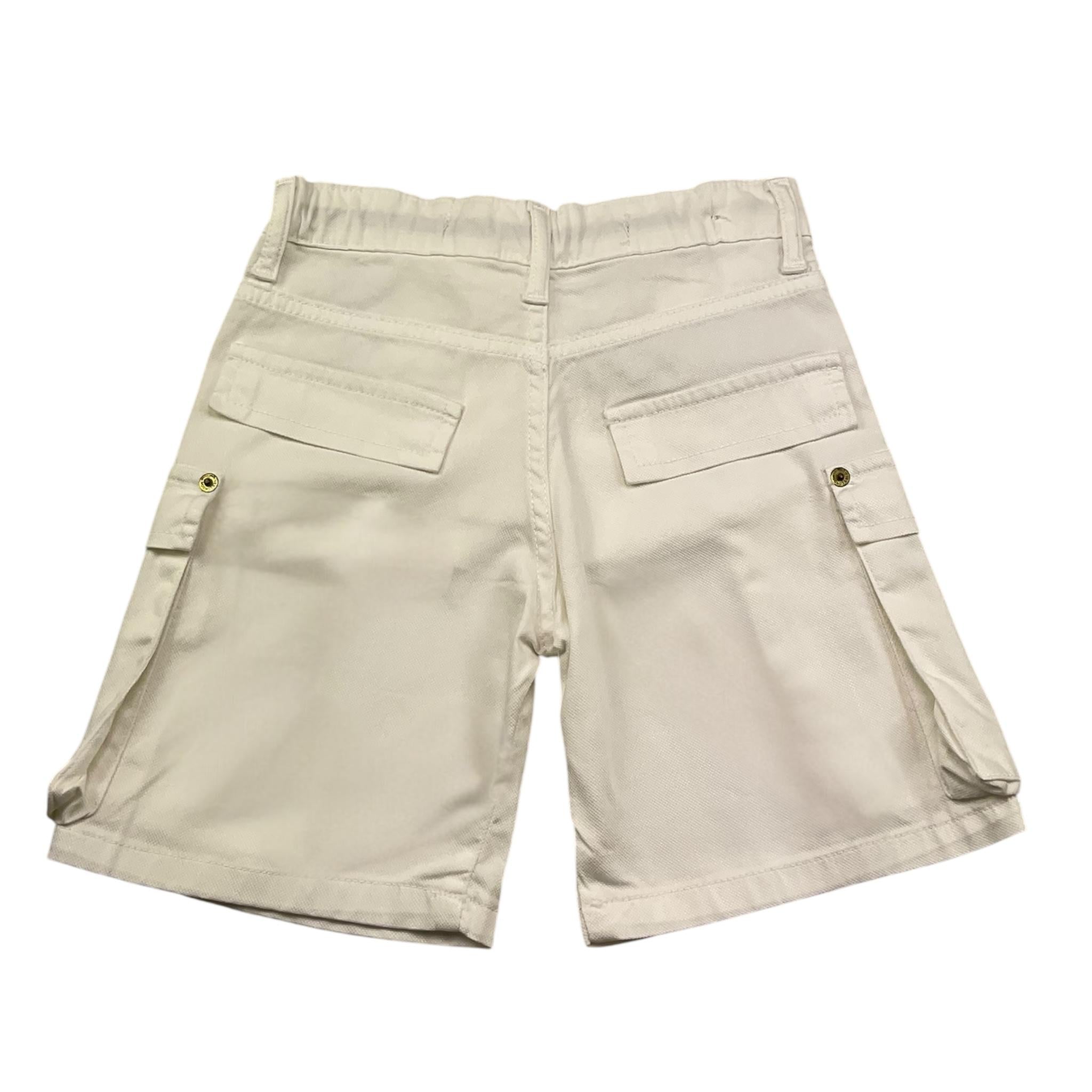 Yes London Bermuda Tinta Unita con Girovita Regolabile per Bambino JR7051 BIANCO YES LONDON 