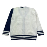 Manuel & Frank Cardigan Tinta Unita con Profili In Contrasto per Bambino MF4343B BIANCO MANUEL & FRANK 
