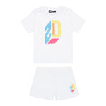 Dsquared2 Completo 2 Pezzi T-Shirt-Bermuda tinta unita Bianco per Neonato DQ2256 BIANCO DSQUARED2 