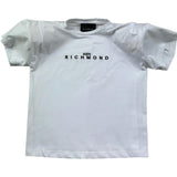 John Richmond T-Shirt Girocollo Tinta Unita con Logo per Bambina RGP26112TS BIANCO JOHN RICHMOND 