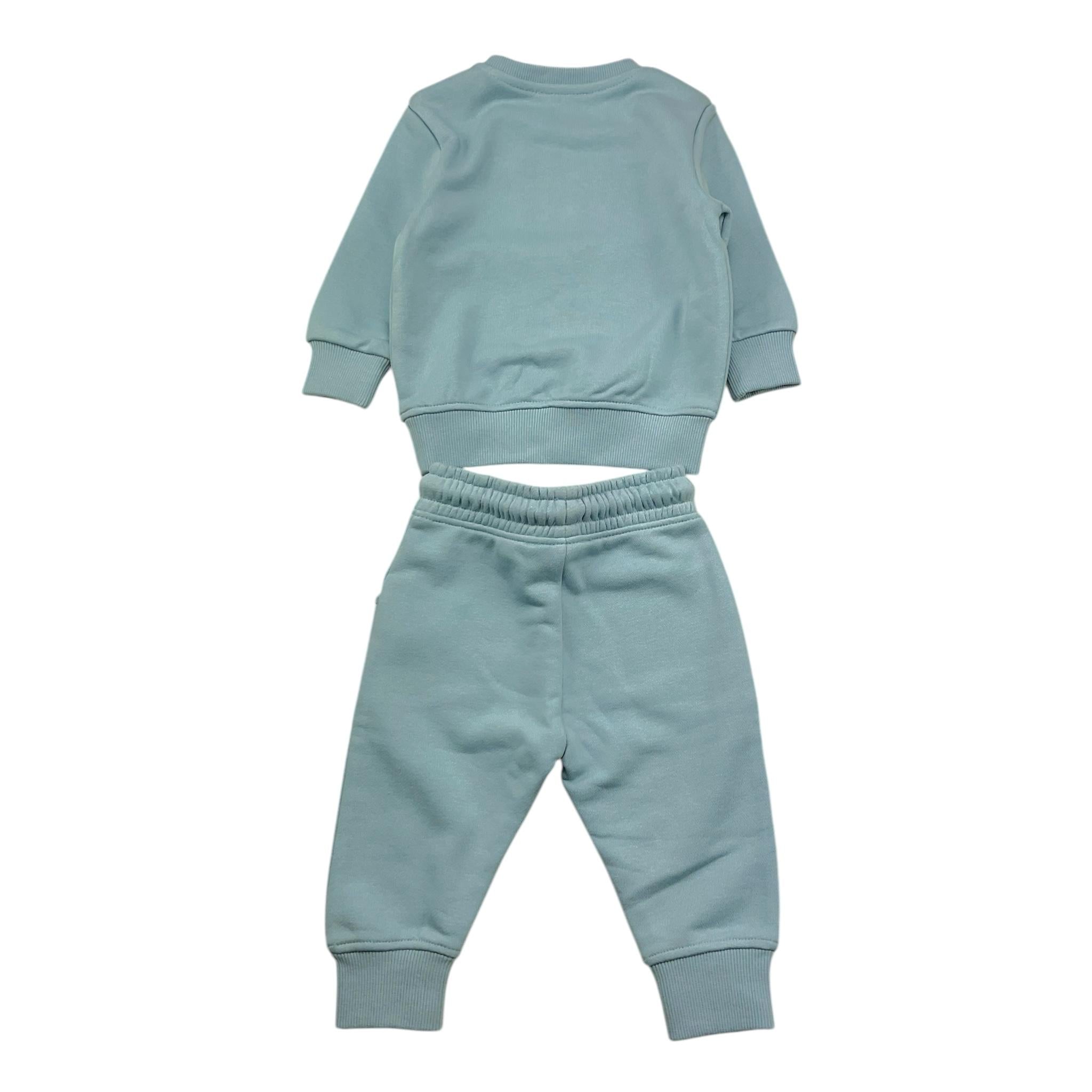 JOHN RICHMOND completo 2pz felpa-pantalone tinta unita con stampa Azzurro per Neonata RIA25087CF AZZURRO JOHN RICHMOND 