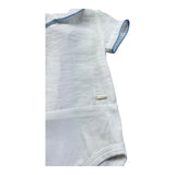 Le Bebe Body Camicia Mezza Manica Tinta Unita per Neonato LBB5375 BIANCO LE BEBE 