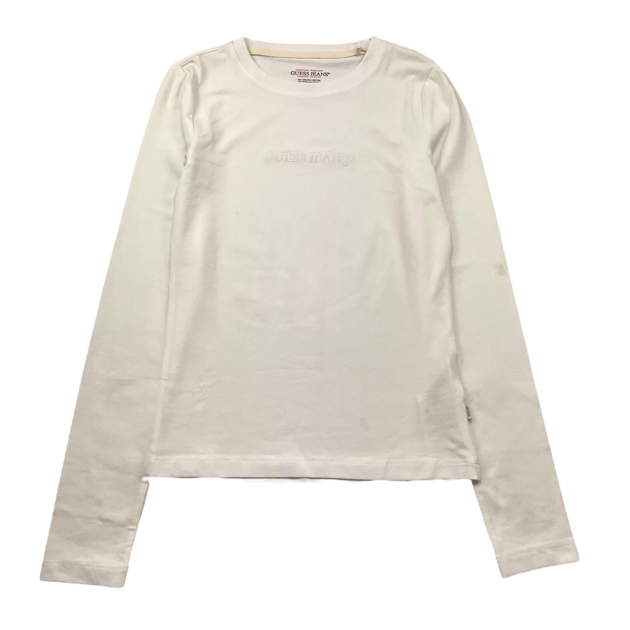 Guess Shirt Girocollo Tinta Unita con Logo per Bambino W4YI22J1314 BIANCO GUESS 