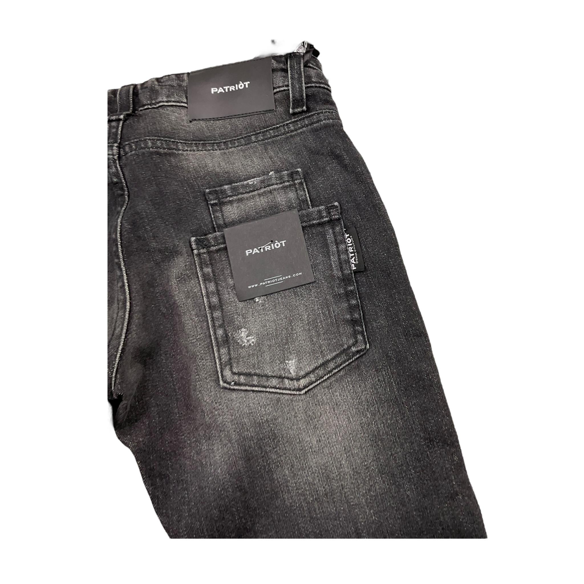 PATRIOT jeans tinta unita con strappi Nero per Bambino PB4F2WPBK19 NERO PATRIOT 