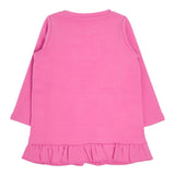 LIU JO abito in felpa girocollo tinta unita con stampa Rosa per Bambina KF4107XXXX ROSA LIU JO 