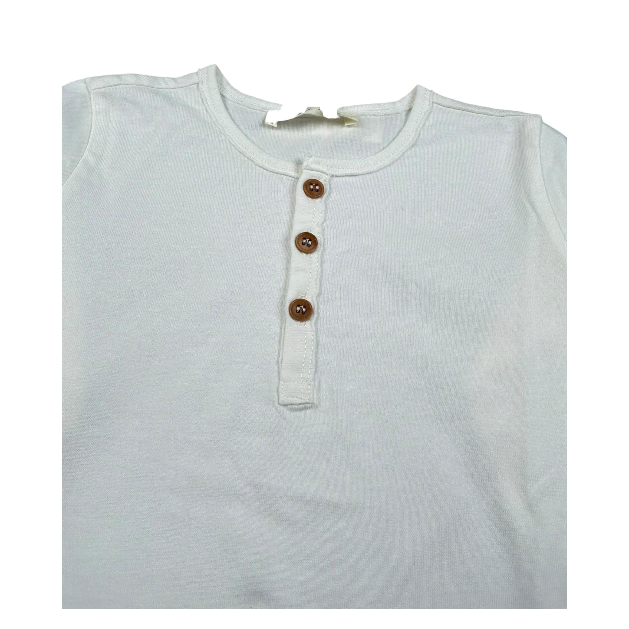 Zhoe & Tobiah Shirt Tinta Unita con Bottoni per Bambino BSE11MJ PANNA ZHOE & TOBIAH 