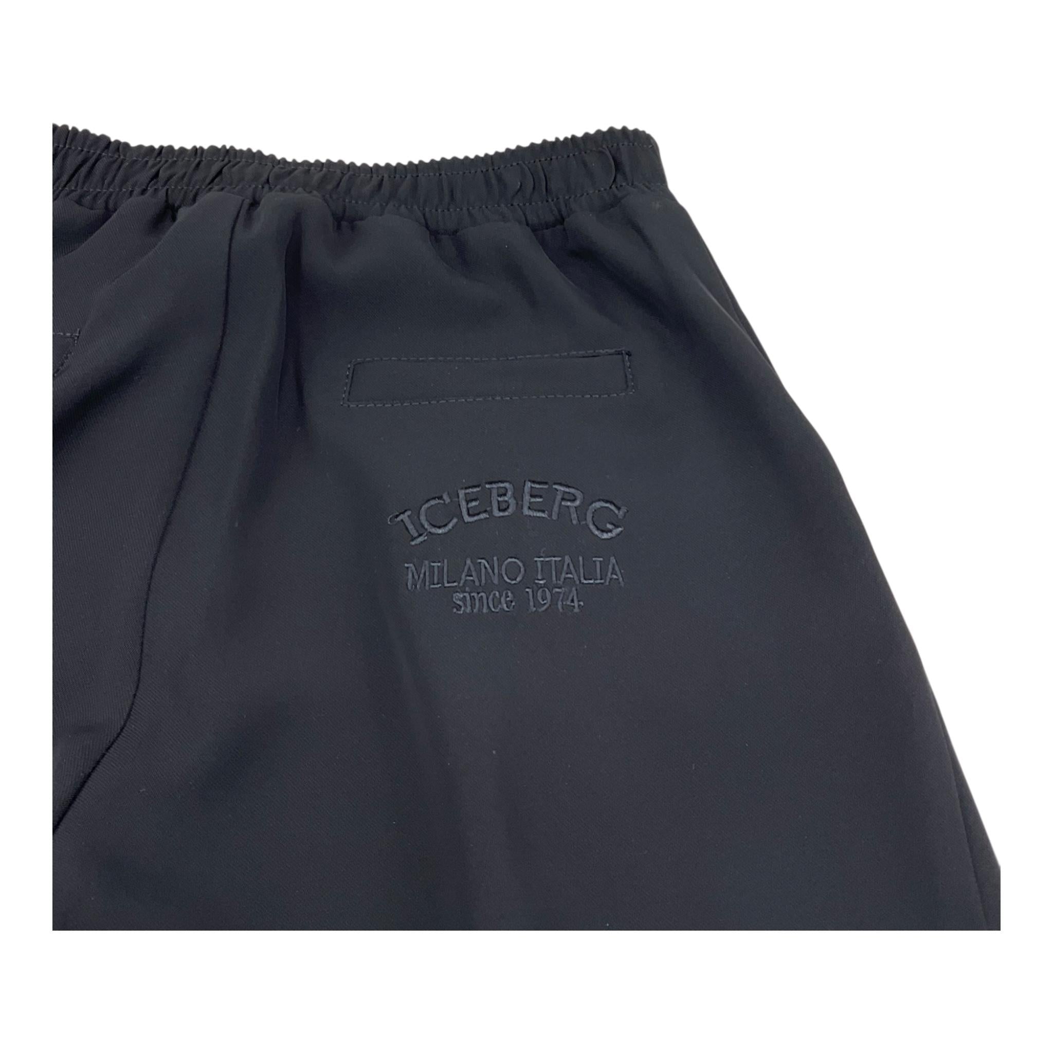 Iceberg Pantalone Tinta Unita con Elastico In Vita per Bambina PTICE5156JX NERO ICEBERG 