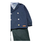 BARCELLINO completo 4 pezzi camicia-pantaloni-giacca-papillon Blu per Neonato 115314 BLU BARCELLINO 