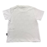Daniele Alessandrini T-Shirt Girocollo Tinta Unita con Stampa Bianco per Neonato