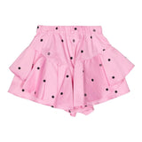 Twinset Short Modello Gonna Tinta Unita Con Fantasia Pois Rosa Per Neonata
