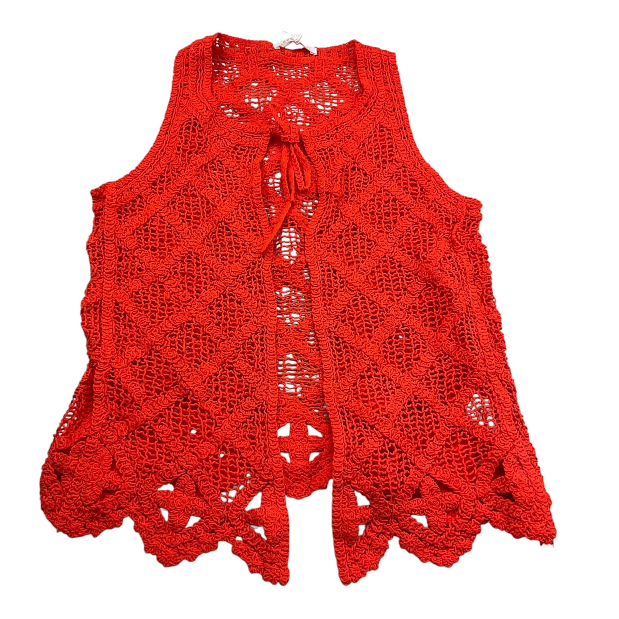 Met Cardigan Tinta Unita Giromanica Traforato per Bambina ME275 ARANCIONE MET 