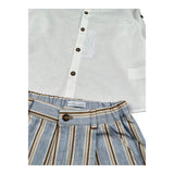Barcellino Completo 2 Pezzi Camicia-Bermuda per Bambino 120110NJX BIANCO BARCELLINO 