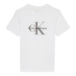 Calvin Klein T-Shirt Girocollo Tinta Unita con Logo per Bambino IN0IN0001J BIANCO CALVIN KLEIN 
