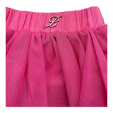Miss Blumarine Gonna Tinta Unita Con Elastico In Vita Fuxia Per Neonata