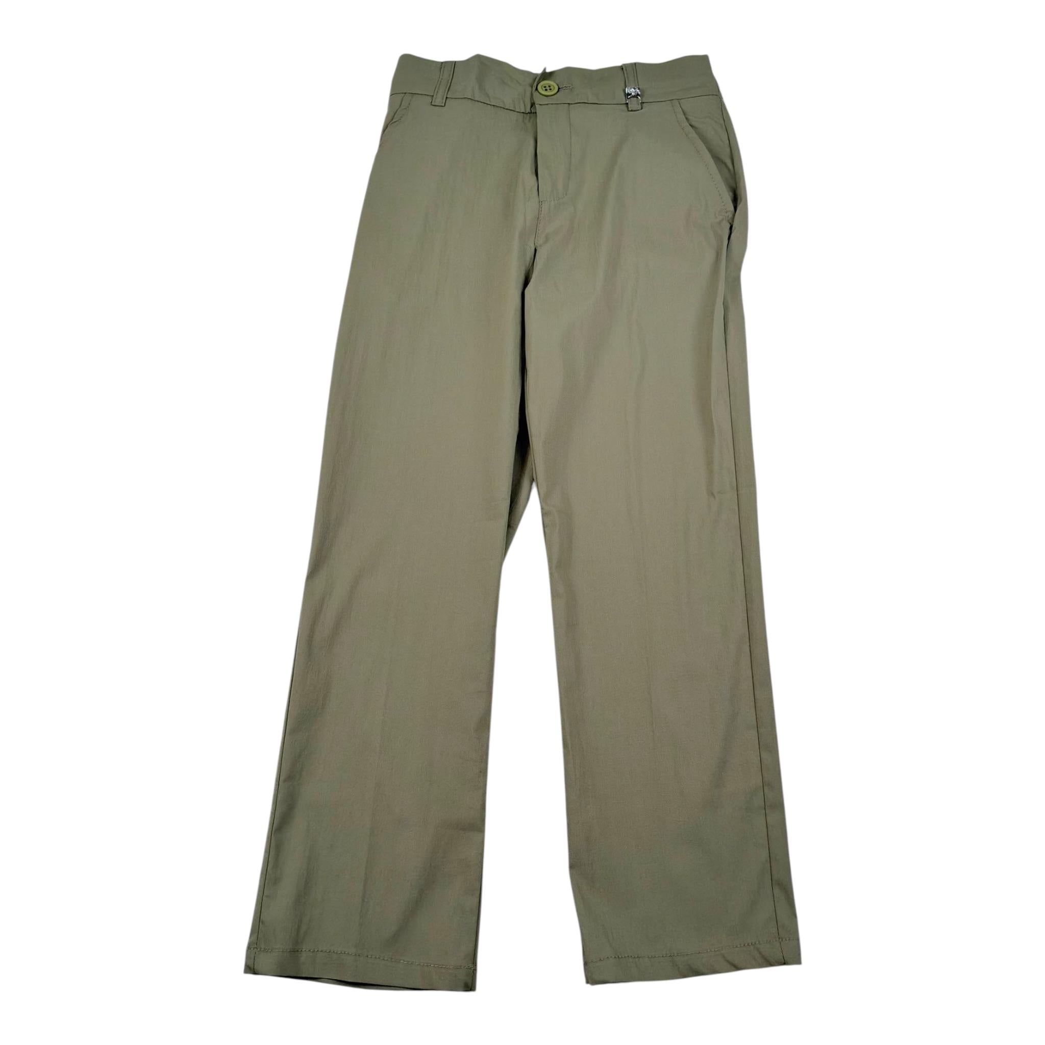 Never Too Pantalone tinta unita con Elastico In Vita Verde per Bambino NT2431B VERDE NEVER TOO 