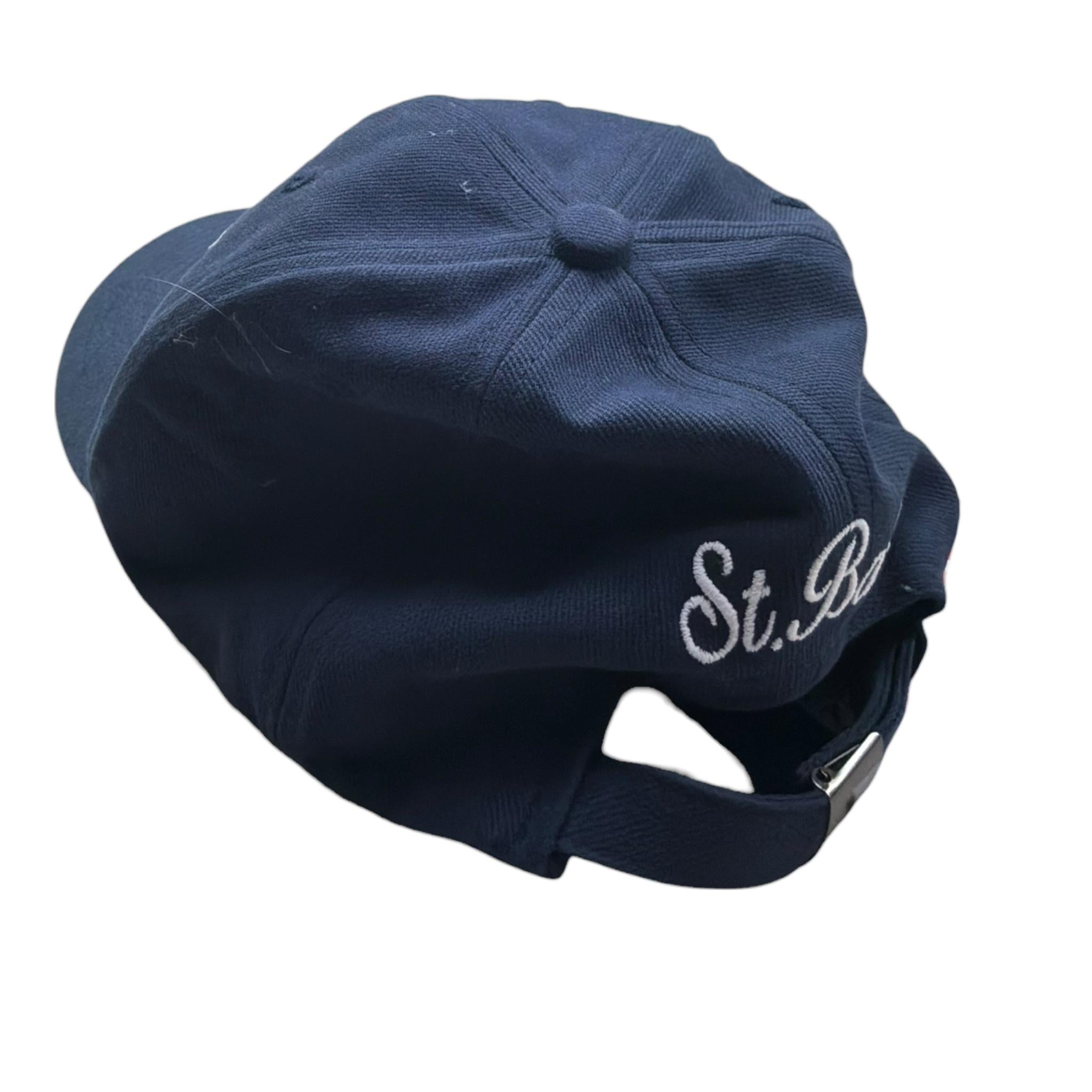 Saint Barth Cappello Modello Berretto Tinta Unita con Stampa per Bambino 01891L BLU SAINT BARTH 