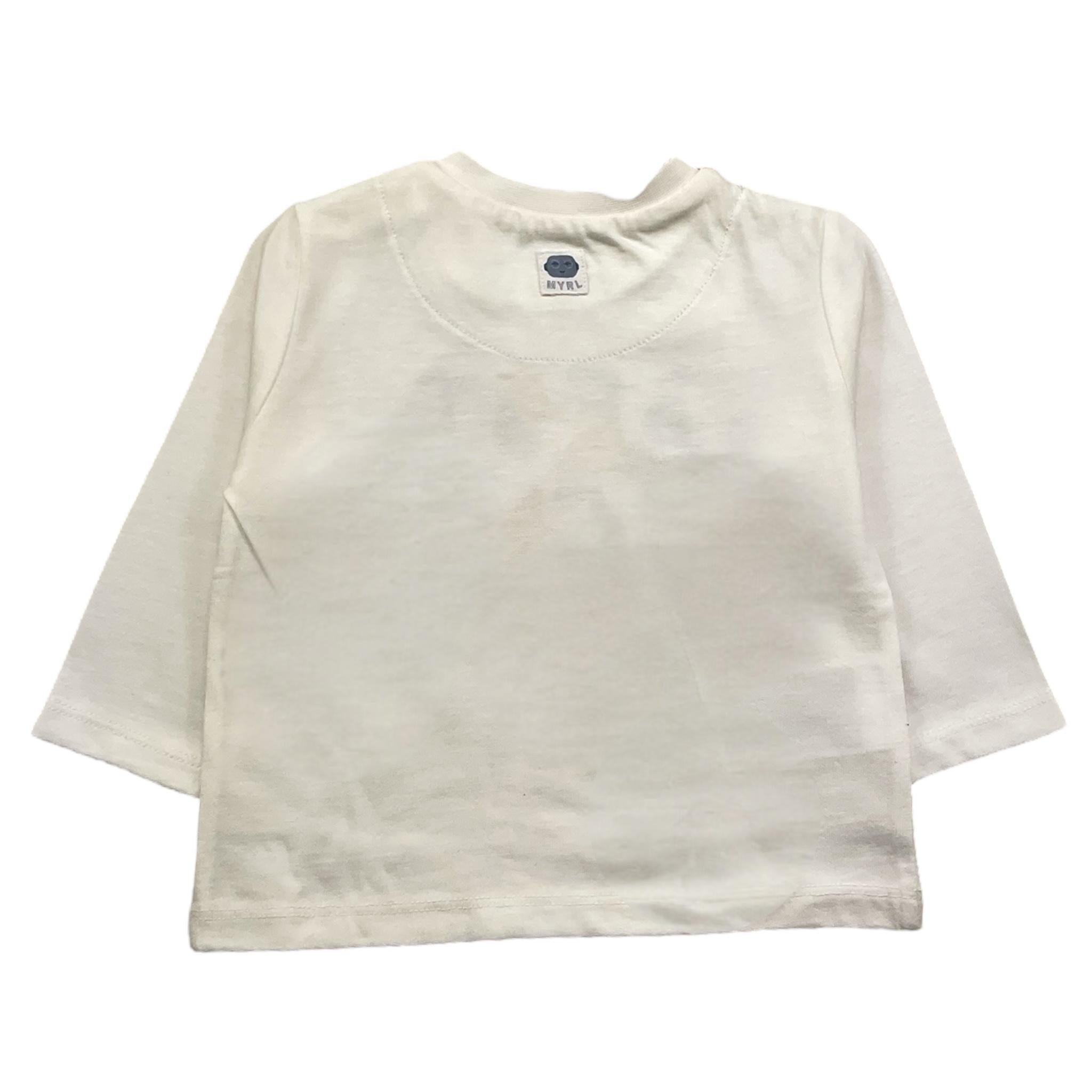 MAYORAL shrit girocollo tinta unita con stampa in contrasto Bianco per Neonato 2039 BIANCO MAYORAL 