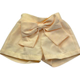 Le Bebe' Short Tinta Unita con Fiocco per Neonata LBG6403 GIALLO LE BEBE' 