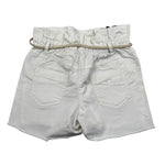 Sarabanda Short Tinta Unita con Cinturino per Bambina 06826 BIANCO SARABANDA 