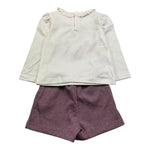 MAYORAL completo 2pz short-shirt bicolore Bianco/rosa per Neonata 2253X BIANCO/ROSA MAYORAL 