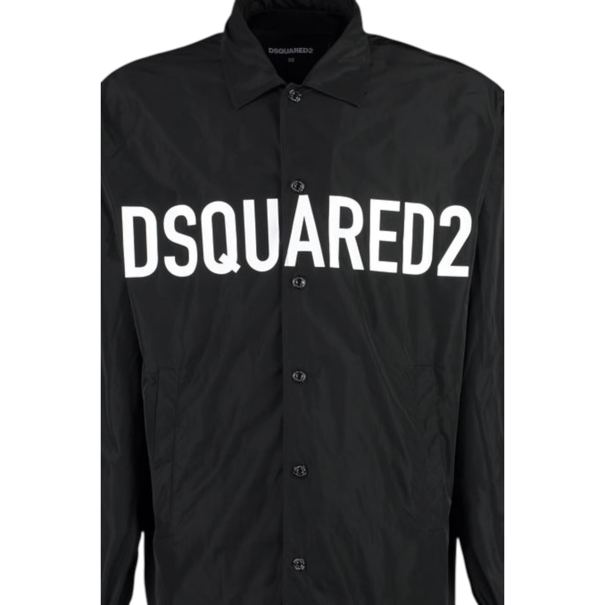 Dsquared2 Giubbino Tinta Unita con Bottoni per Bambino DQ2270 NERO DSQUARED2 