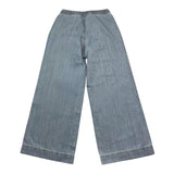 PALM ANGELS jeans tinta unita con elastico in vita modello palazzo Azzurro per Bambina PGYB003S24 AZZURRO PALM ANGELS 