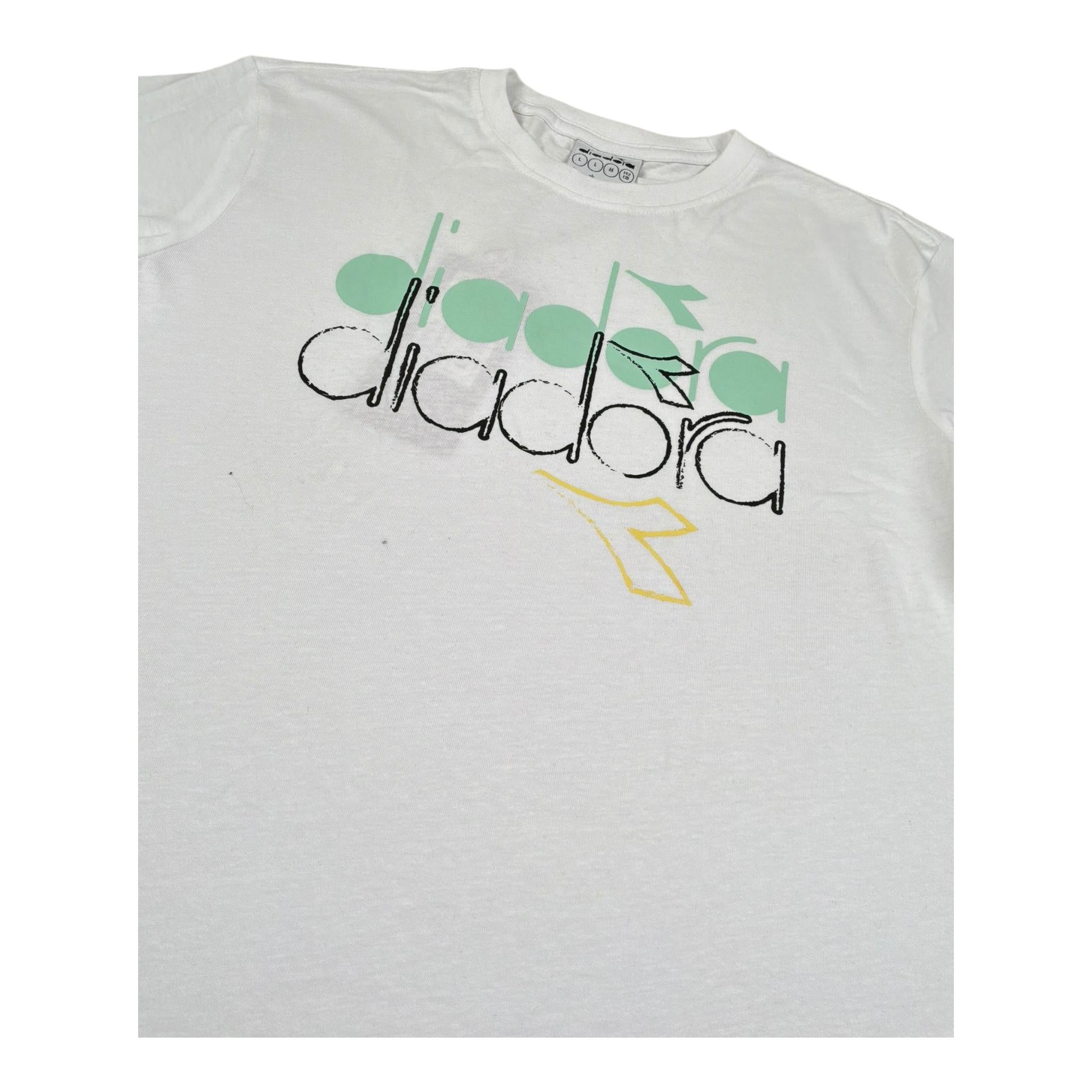 Diadora Completo 2 Pezzi T-Shirt-Leggins Bermuda Bicolore per Bambino 102181710 BIANCO/NERO DIADORA 