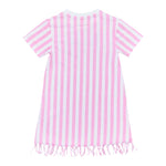 Saint Barth Abito Bicolore con Fantasia A Righe per Bambina ABY0001 BIANCO/ROSA SAINT BARTH 