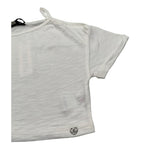 Please Top Mezza Manica Tinta Unita per Bambina MBG3030G72 BIANCO PLEASE 