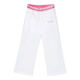 Missoni Pantalone Tinta Unita Modello Palazzo Con Elastico In Vita In Contrasto Bianco Per Bambina