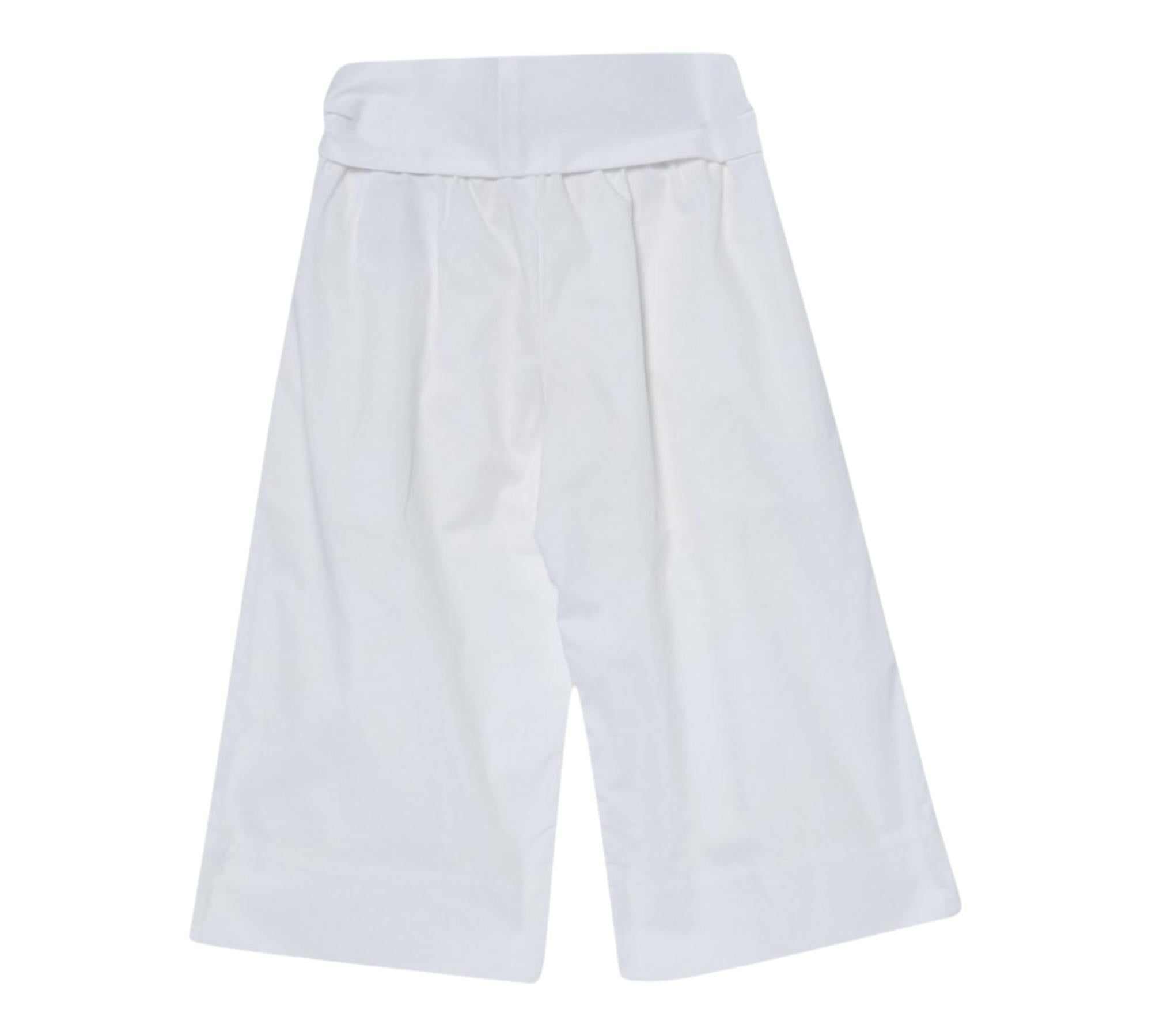 Liu Jo Pantalone Tinta Unita Modello Palazzo per Bambina KA5063 BIANCO LIU JO 