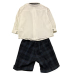 BARCELLINO completo 3 pezzi camicia-bermuda-papillon Bianco/blu per Neonato 105406 BIANCO/BLU BARCELLINO 