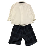 BARCELLINO completo 3 pezzi camicia-bermuda-papillon Bianco/blu per Neonato 105406 BIANCO/BLU BARCELLINO 