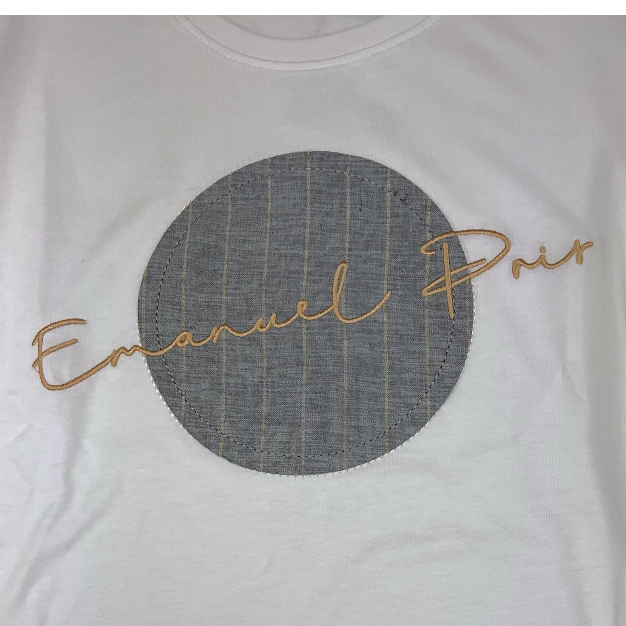EMANUEL PRIS shirt girocollo tinta unita con stampa Bianco per Bambino ETS3130R BIANCO EMANUEL PRIS 