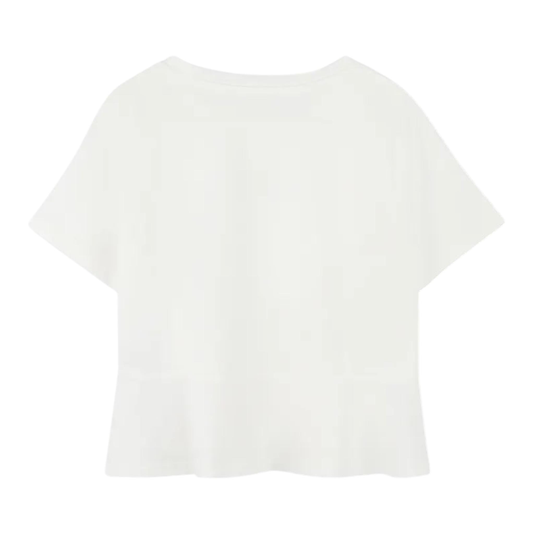 Michael Kors T-Shirt Girocollo Tinta Unita con Logo per Bambina R30321 BIANCO MICHAEL KORS 