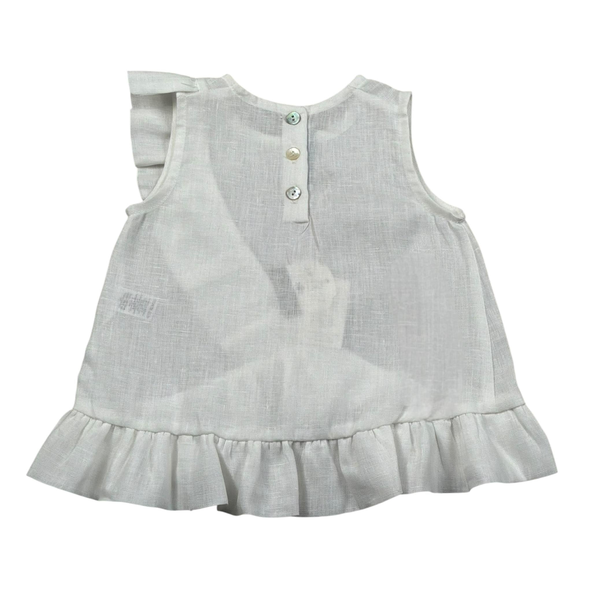 Per Te Top Giromanica Tinta Unita per Bambina 33981 BIANCO PER TE 