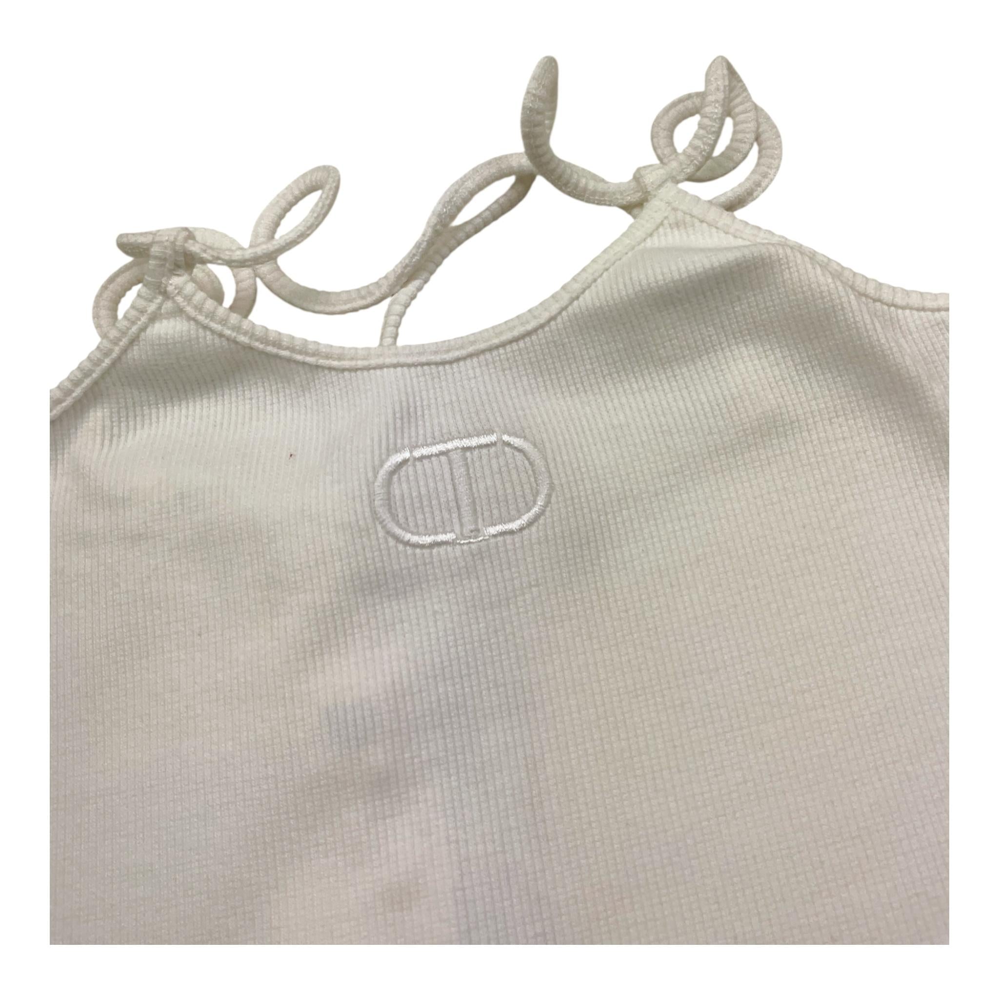 Twinset Top Tinta Unita con Logo per Bambina 251GJ2570 BIANCO TWINSET 