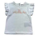 Trussardi T-Shirt Girocollo Tinta Unita con Logo per Neonata TIP26131TS BIANCO TRUSSARDI 