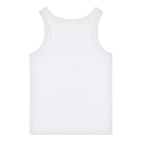 Moschino Canotta Girocollo Tinta Unita con Ricamo Logo per Bambina HDM06 BIANCO MOSCHINO 