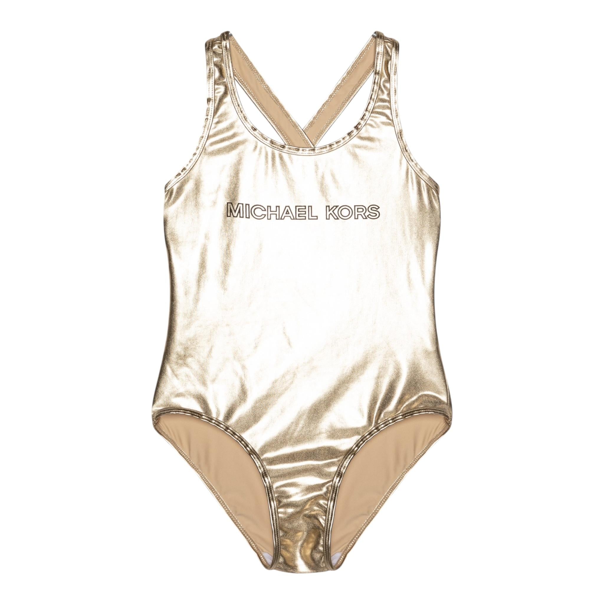 Michael Kors Costume Tinta Unita con Logo per Bambina R30427 ORO MICHAEL KORS 