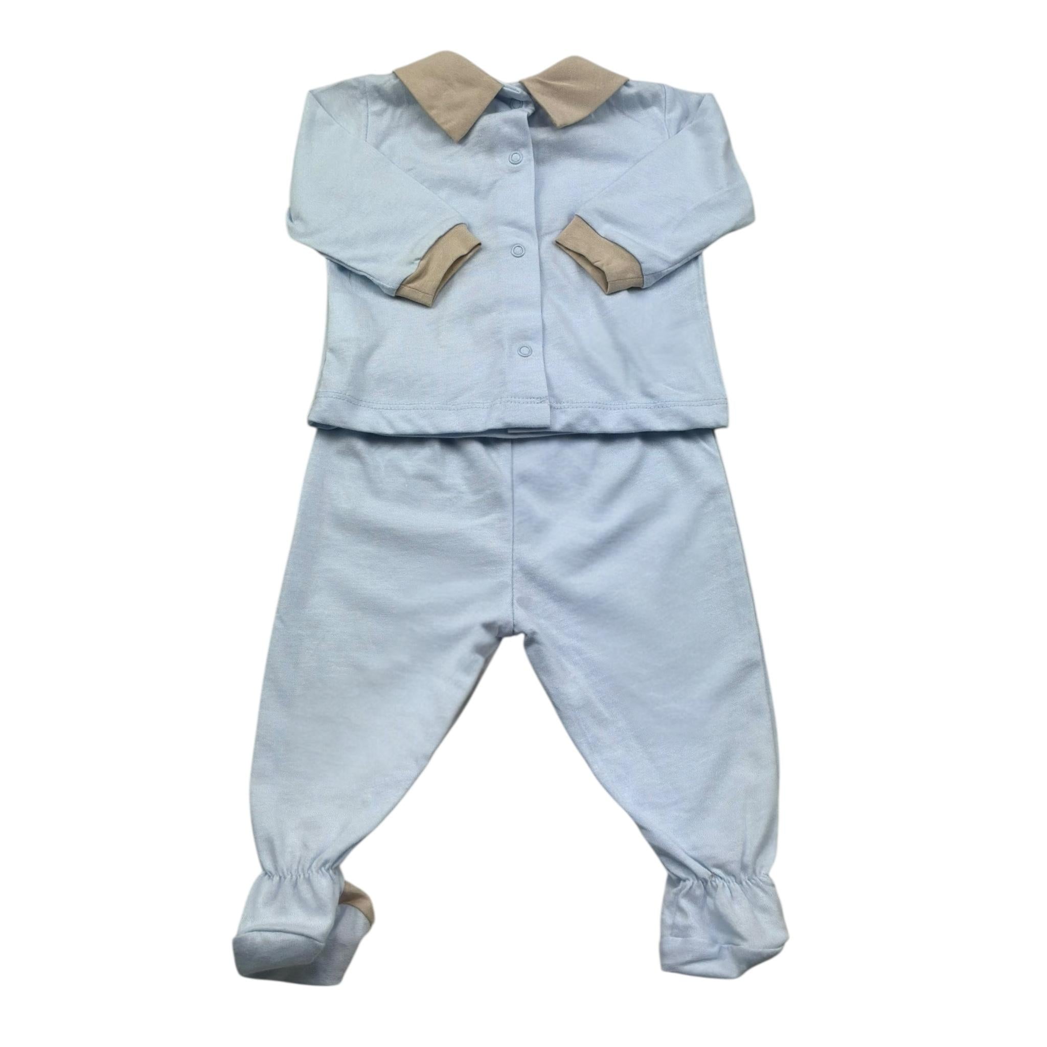 Isabel & Martinez Completo 2 Pezzi Shirt-Ghettina per Neonato IM25N479 AZZURRO ISABEL & MARTINEZ 